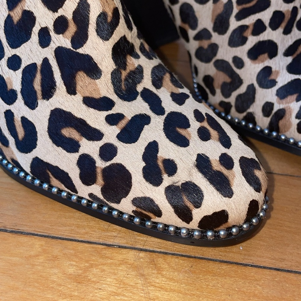 🔥NWOB🔥Coach Women’s Drea mohair leopard Print Beaded Ankle Boots Sz. 7 - Picture 9 of 15